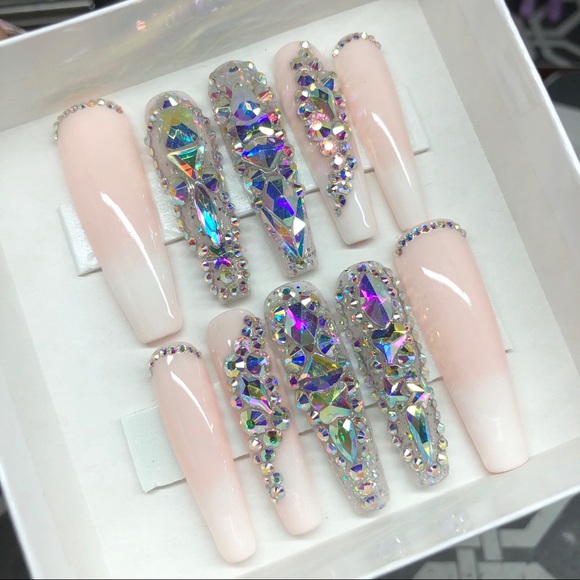 SPARKLE - GEL PRESS ON NAILS - XXL BALLERINA - Picture 6 of 8